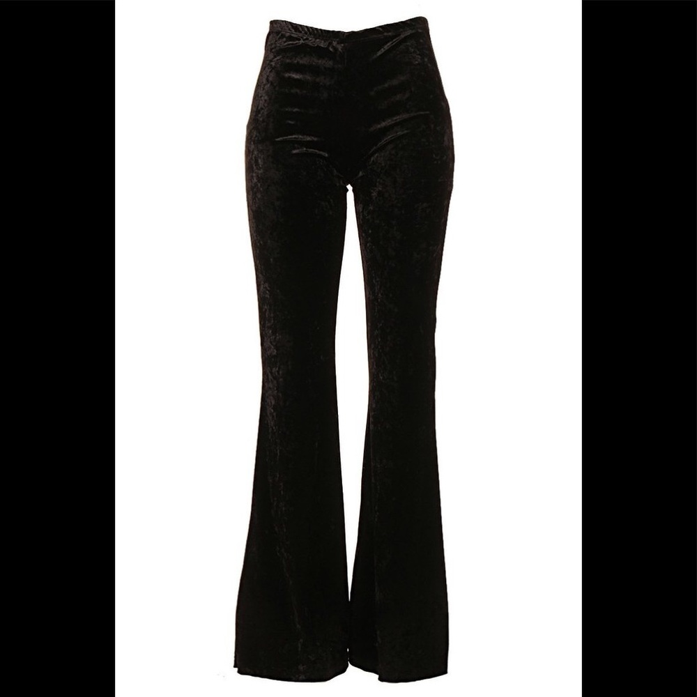 Velvet flared leggings